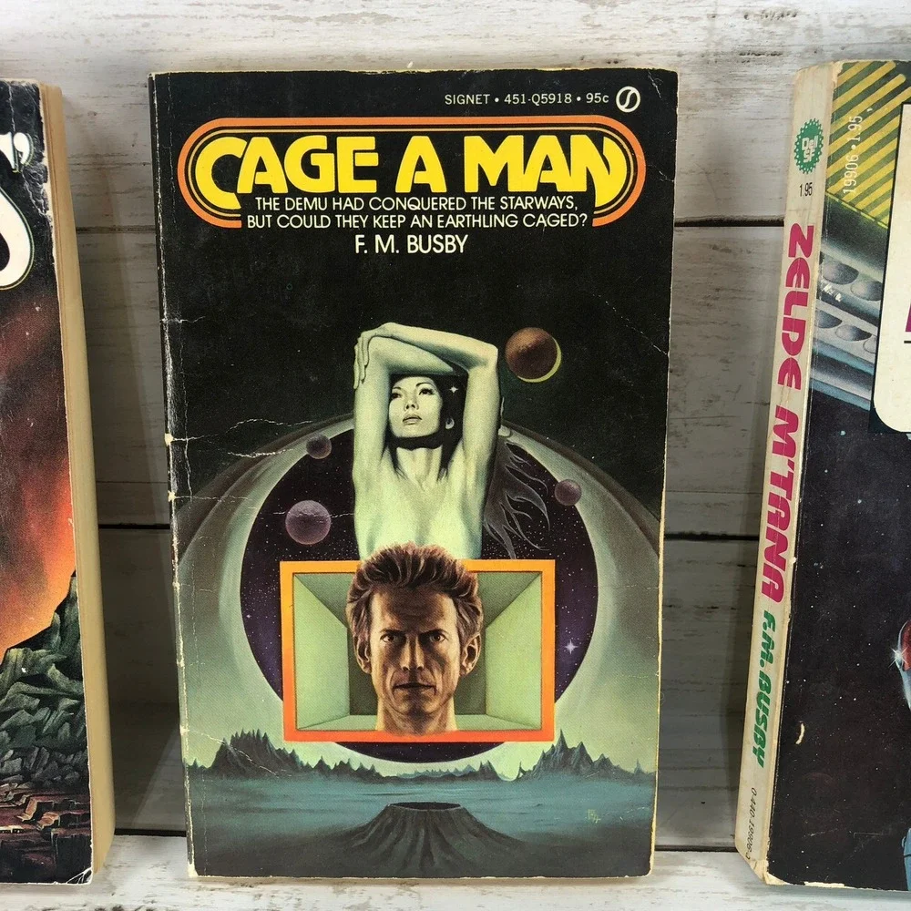 F.M. Busby Sci-Fi Paperback Lot Rebels Seed Cage a Man Zelde MTana Vintage